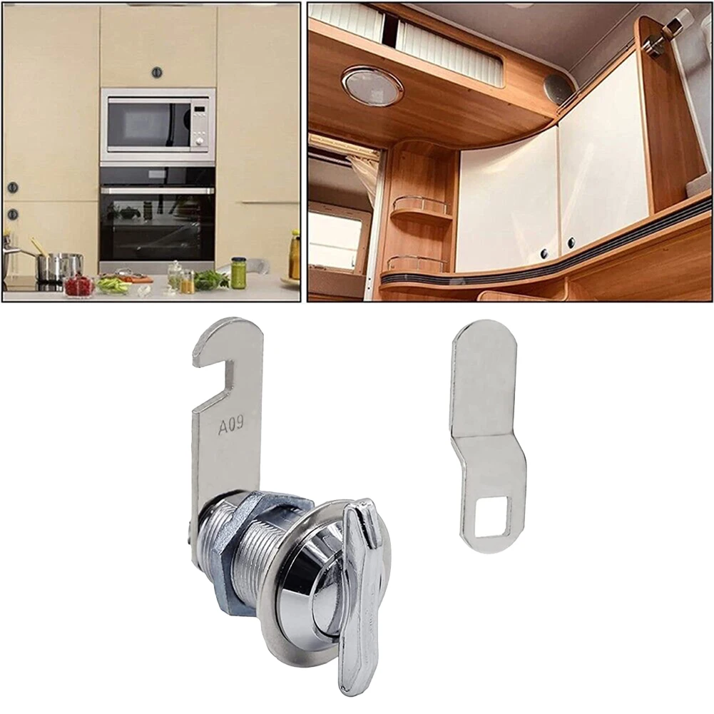 Drawer Cabinet Lock RV Compartment Door Thumb Turn Cam Lock 1 Inch Camper Trailer Motor Home Non-locking Mailbox Lock Hardware