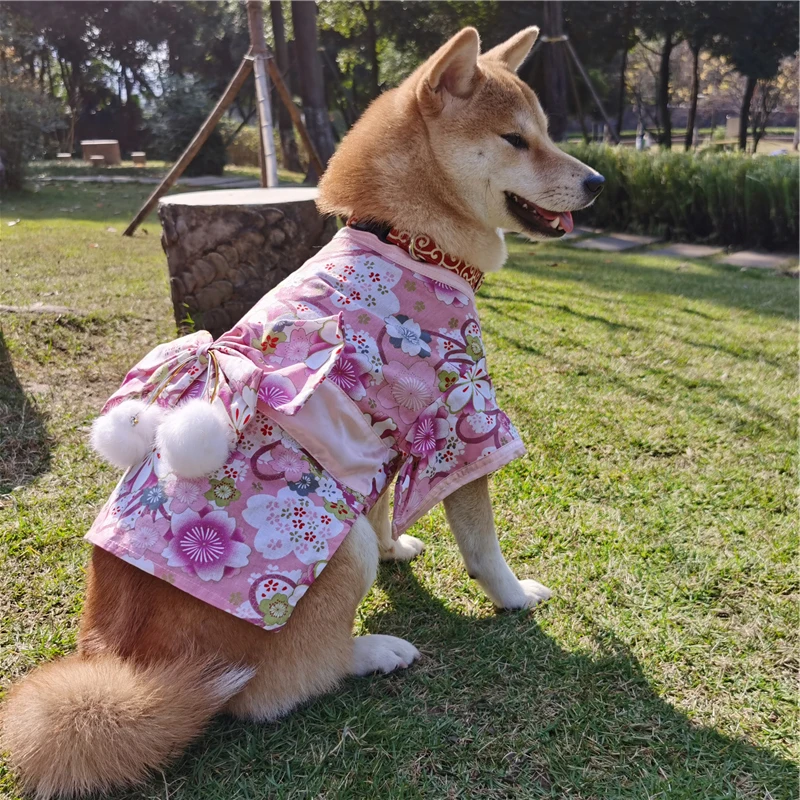 Japanese Kimono for Dog Clothes Dog Coat Shirt Corgi Shiba Inu Poodle Christmas Easter for Dog Holiday Costumes Cosplay Dog Sets