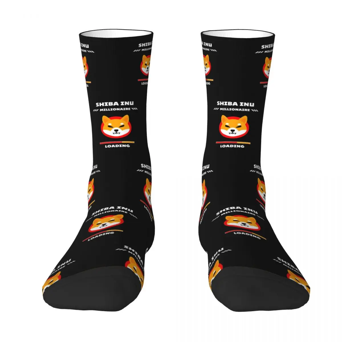 

Shiba Inu Millionaire Loading Crypto Design SHIB Socks Harajuku Stockings All Season Long Socks Accessories for Man's Woman's