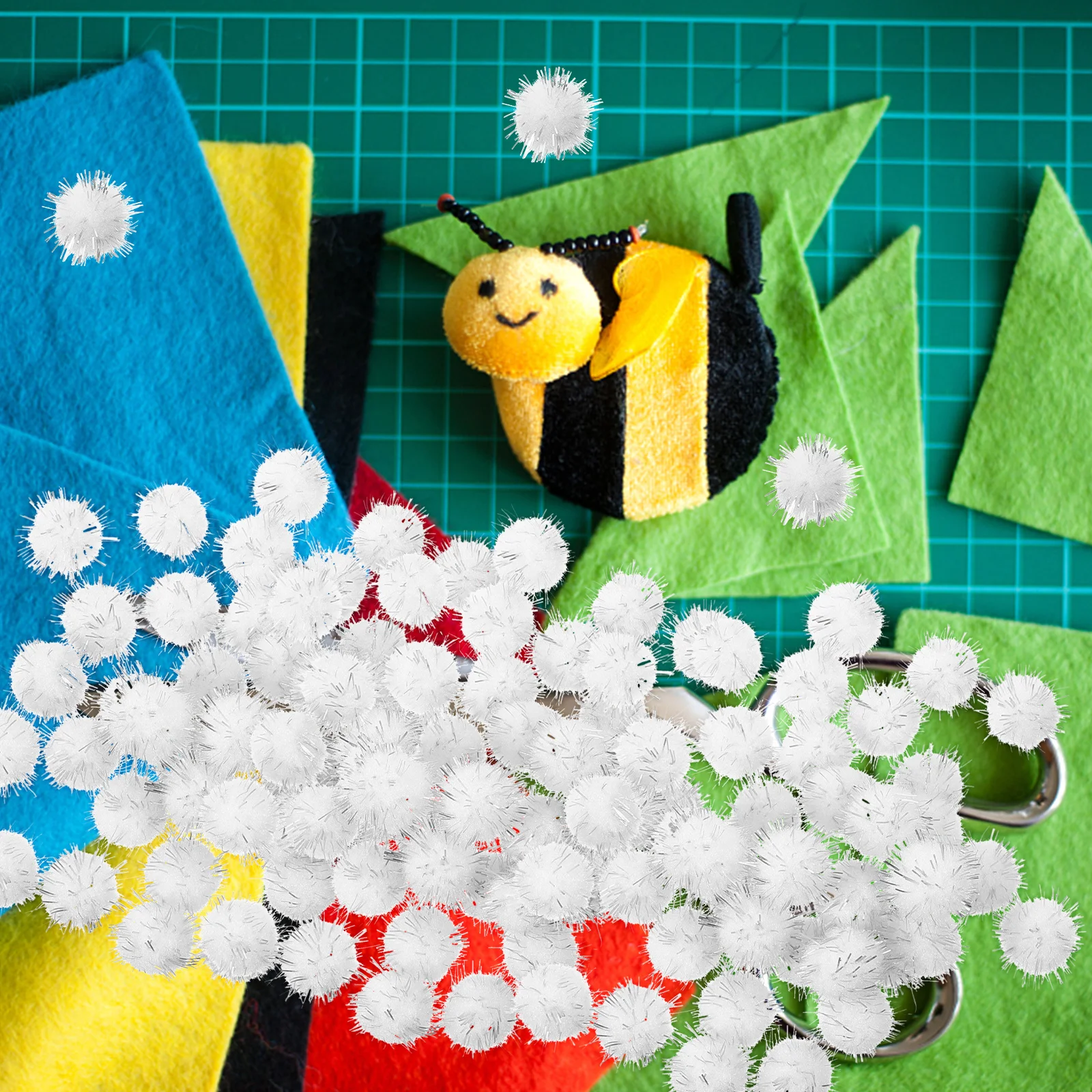 

2000Pcs Pompom Balls Soft Mini Decorative Crafting Pom Poms Lightweight DIY Clothing Bag Hat Accessory Pompoms for Crafts