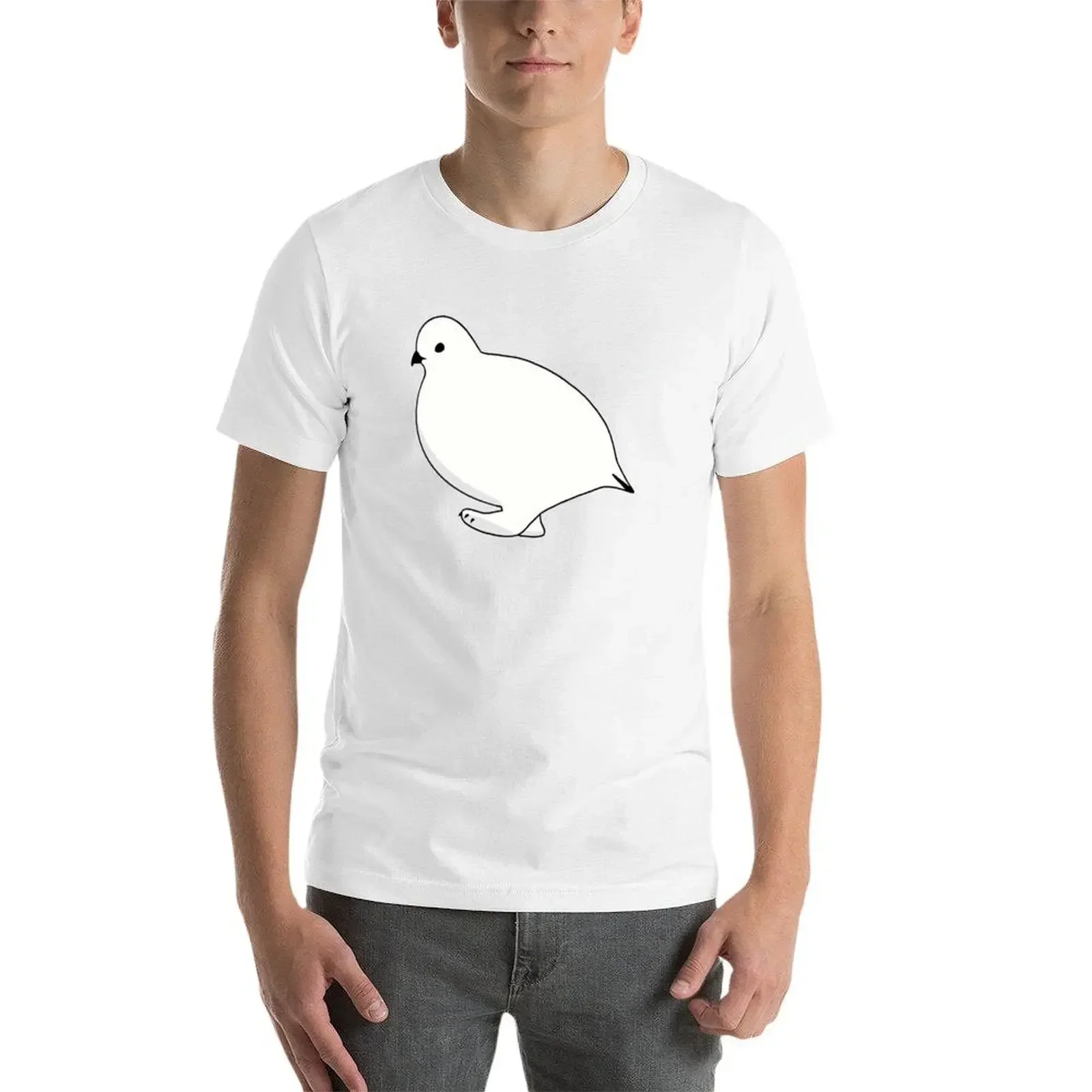 Ptarmigan Arctic February Prompt List 2021 QuirkyDolphin T-shirt aesthetic clothes plain korean fashion mens workout shirts