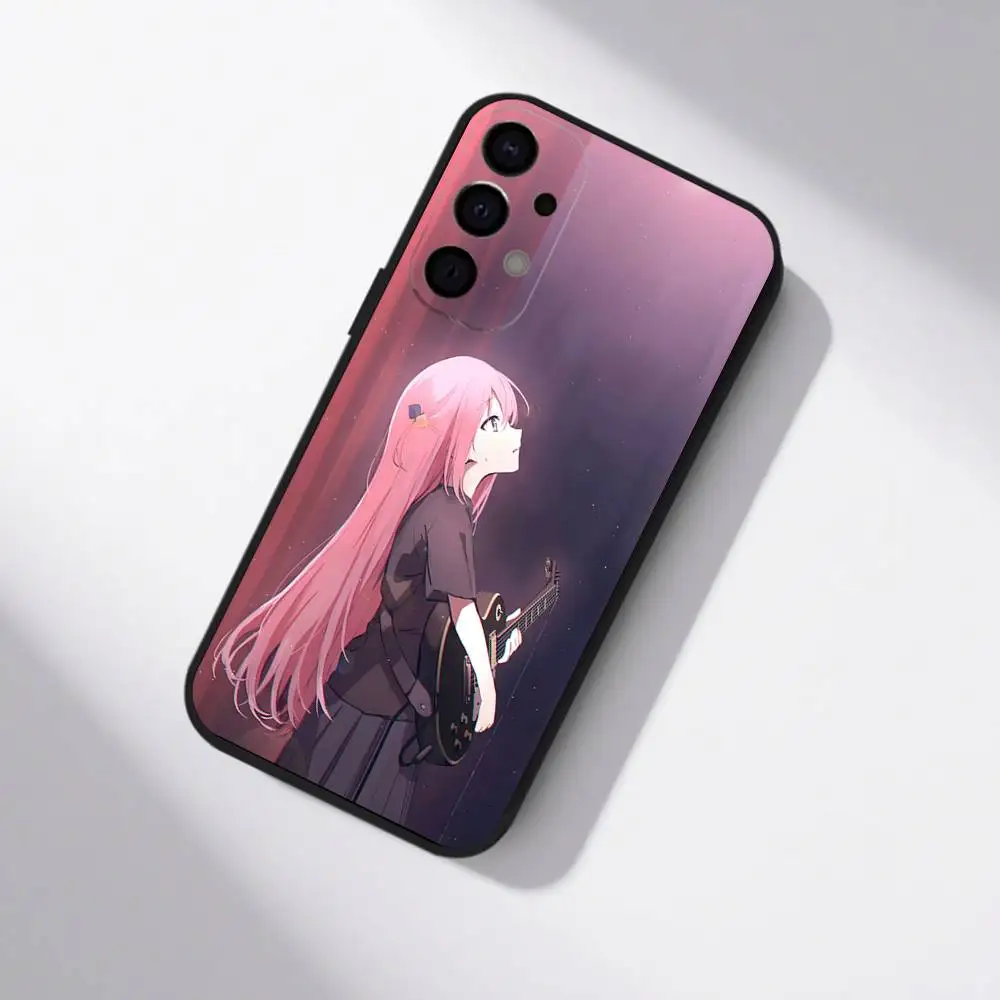 Bocchi the Rock Anime Telefoon Case Voor Samsung S25,S24,S21,S22,S23,S30,Ultra,S20,Plus,Fe,Lite,5G Zwarte Cover