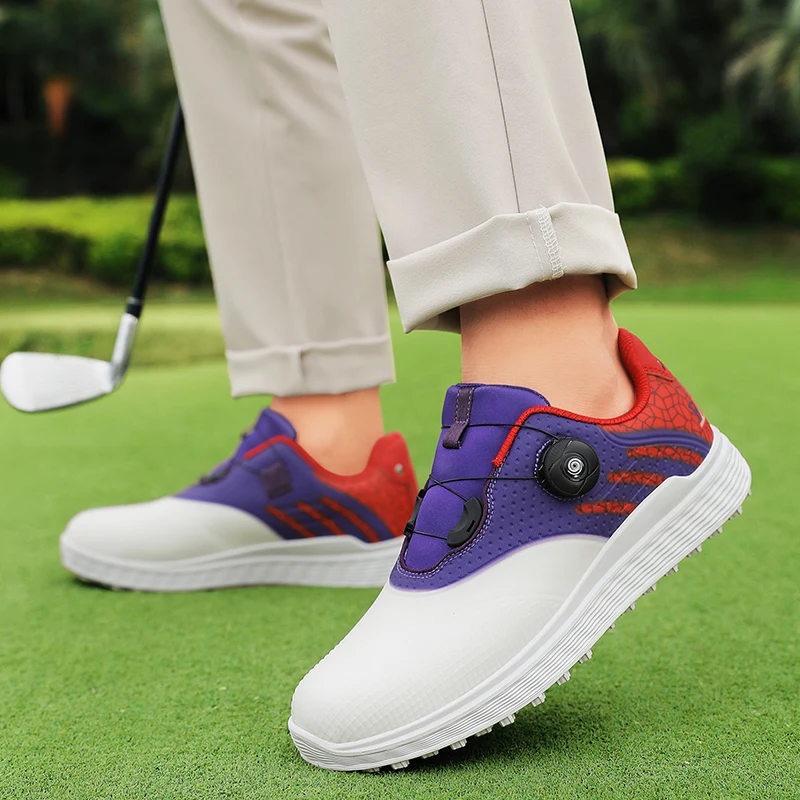 

Golf sports shoes men's four season new breathable casual fashion outdoor non slip comfortable rotating button motion shoes