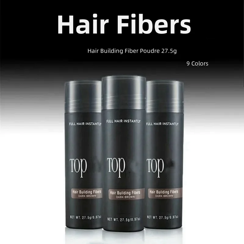 9 Colors Hair Fibers Regrowth Powders Keratin Applicator Hair Building Fiber Poudre 27.5g Regrowth Powders Hair Loss Conceale