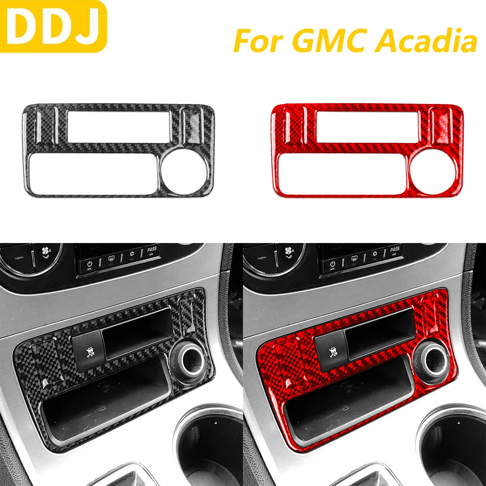 

For GMC Acadia 2007-2012 Carbon Fiber Seat Ventilation Cigarette Lighter Panel Trim Cover Car Accessories Decoration Sticker