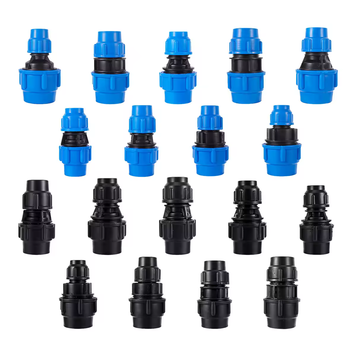 PE Pipe Joint Accessories 20/25/32/40/50mm Thickened Straight Quick Coupling Variable Diameter Direct Connect Union Black/Blue
