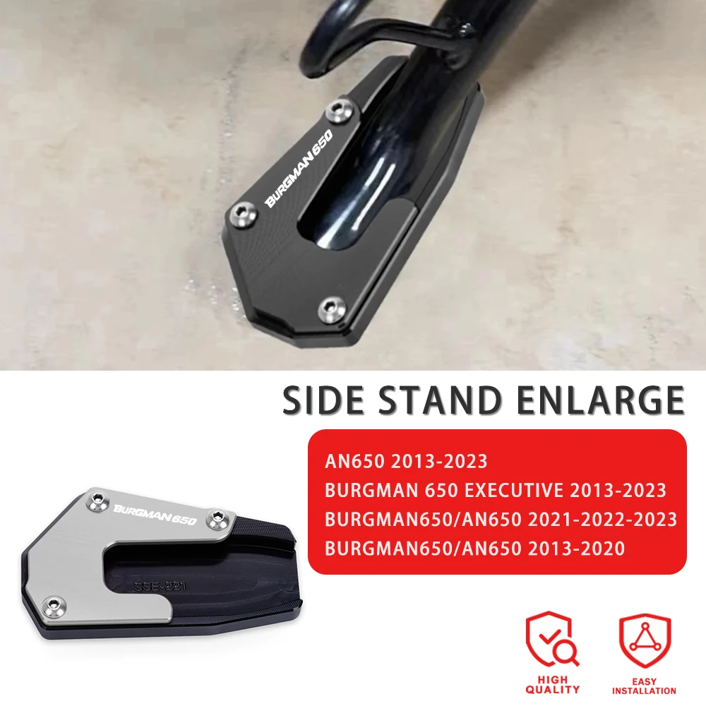 

Motorcycle Kickstand Enlarger Pad Plate Side Stand For SUZUKI BURGMAN650 AN650 BURGMAN 650 2013-2023 2014 2015 2016 2017 2018