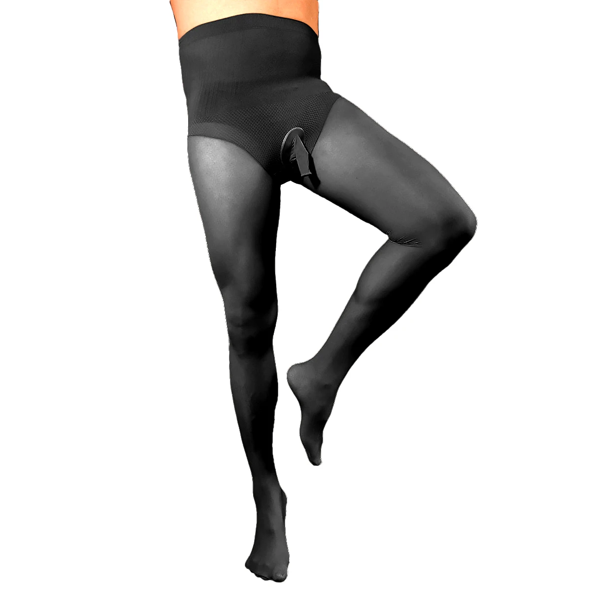 

Men's Seamless High Waist Tummy Control Pantyhose Elephant Trunk Pouch Underwear Stretch Leggings Tights