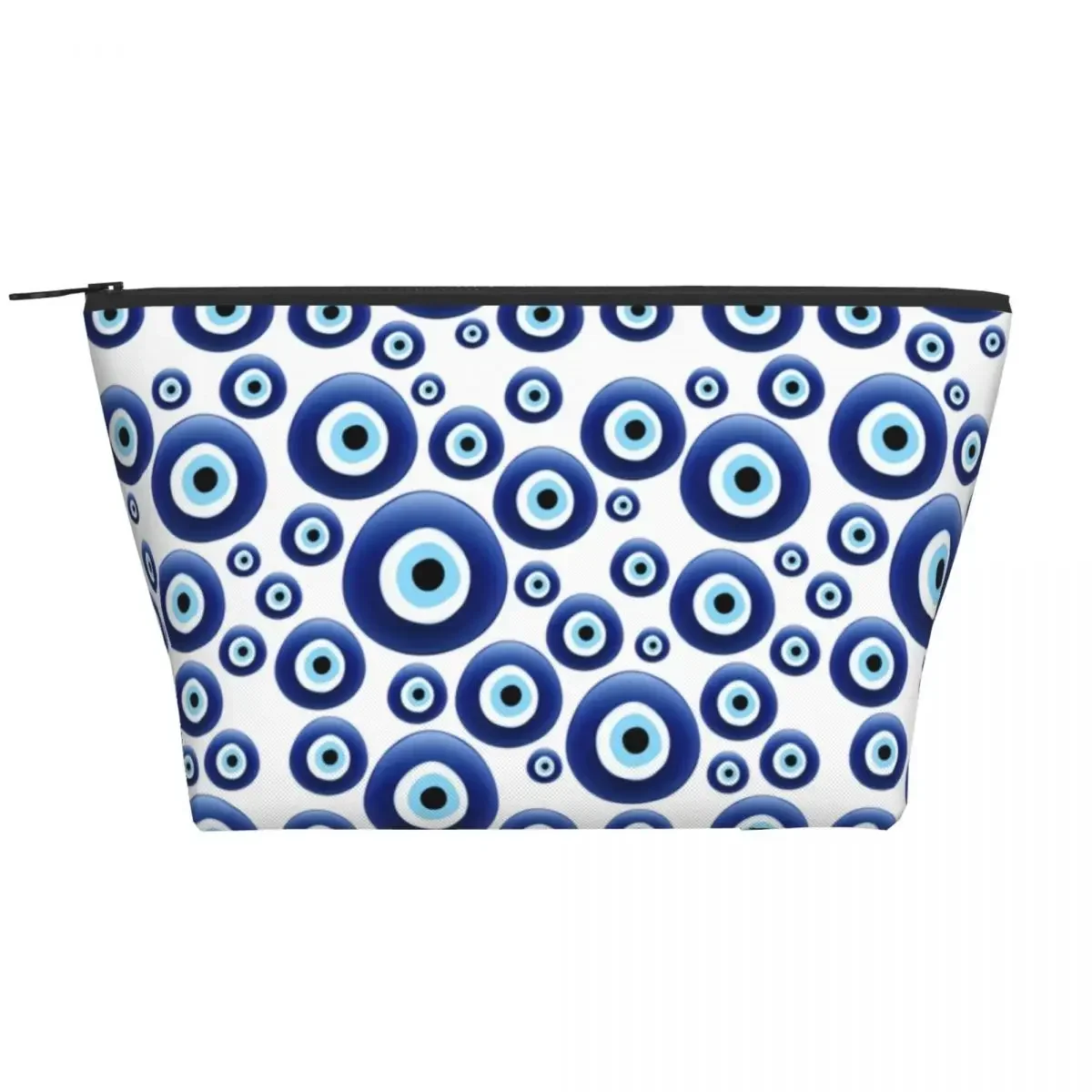 Mediterranean Evil Eye Protection Toiletry Bag Lucky Amulet Hamsa Cosmetic Makeup Organizer Ladies Beauty Storage Dopp Kit Box