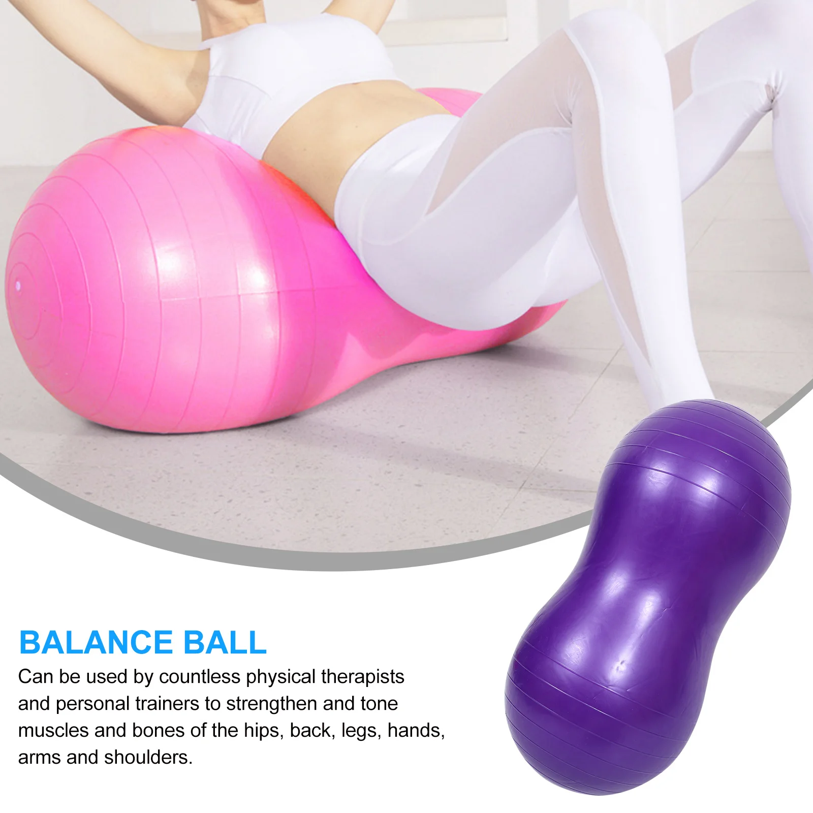 

Exercise Yoga Ball Non-Slip Anti-Burst Stability Trainer Perfect for Sensory Training Fitness Balance Workout