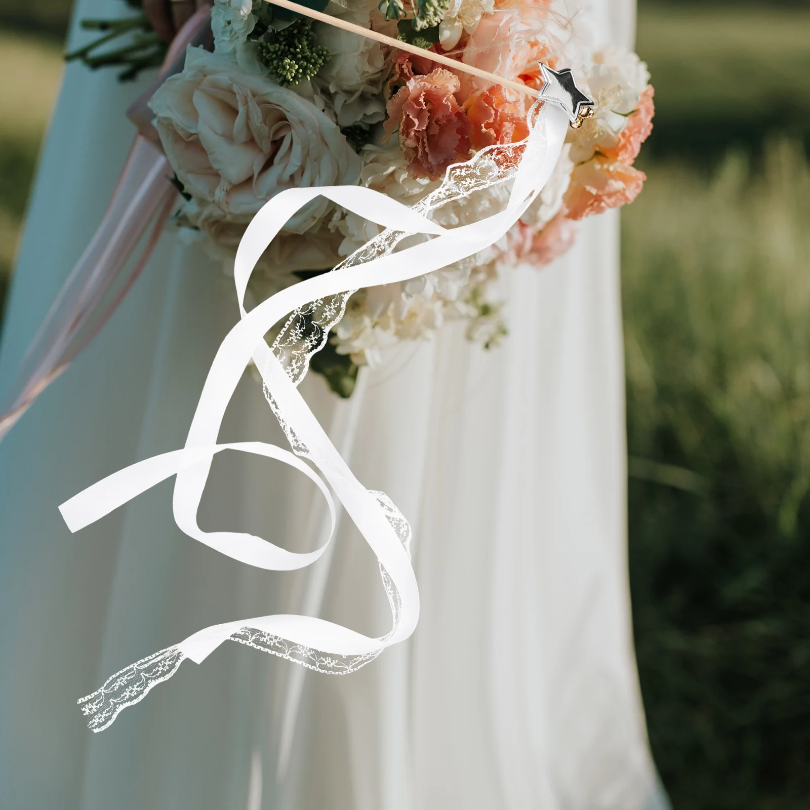 

10Pcs Ribbon Stick Fairy Wands Streamers Party Supplies Christmas Birthday Wedding Halloween Kids Party Ribbon Sticks Streamers