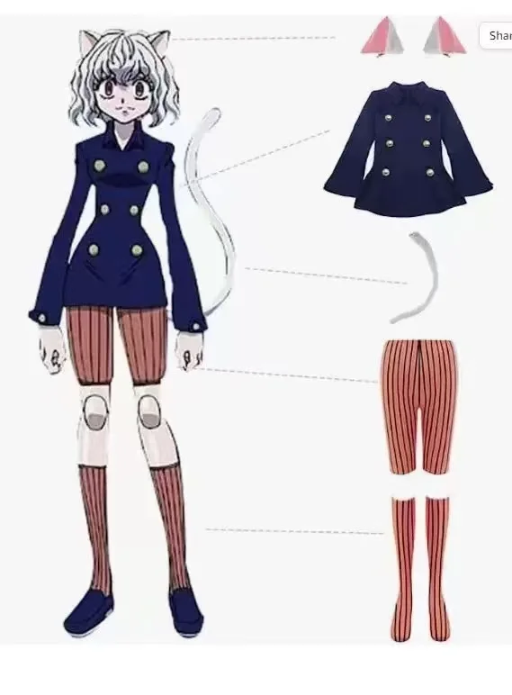 Fantasia de cosplay caçador Nifei Bit em tempo integral Cat Girl Nifei Bit COS conjunto de fantasia de anime