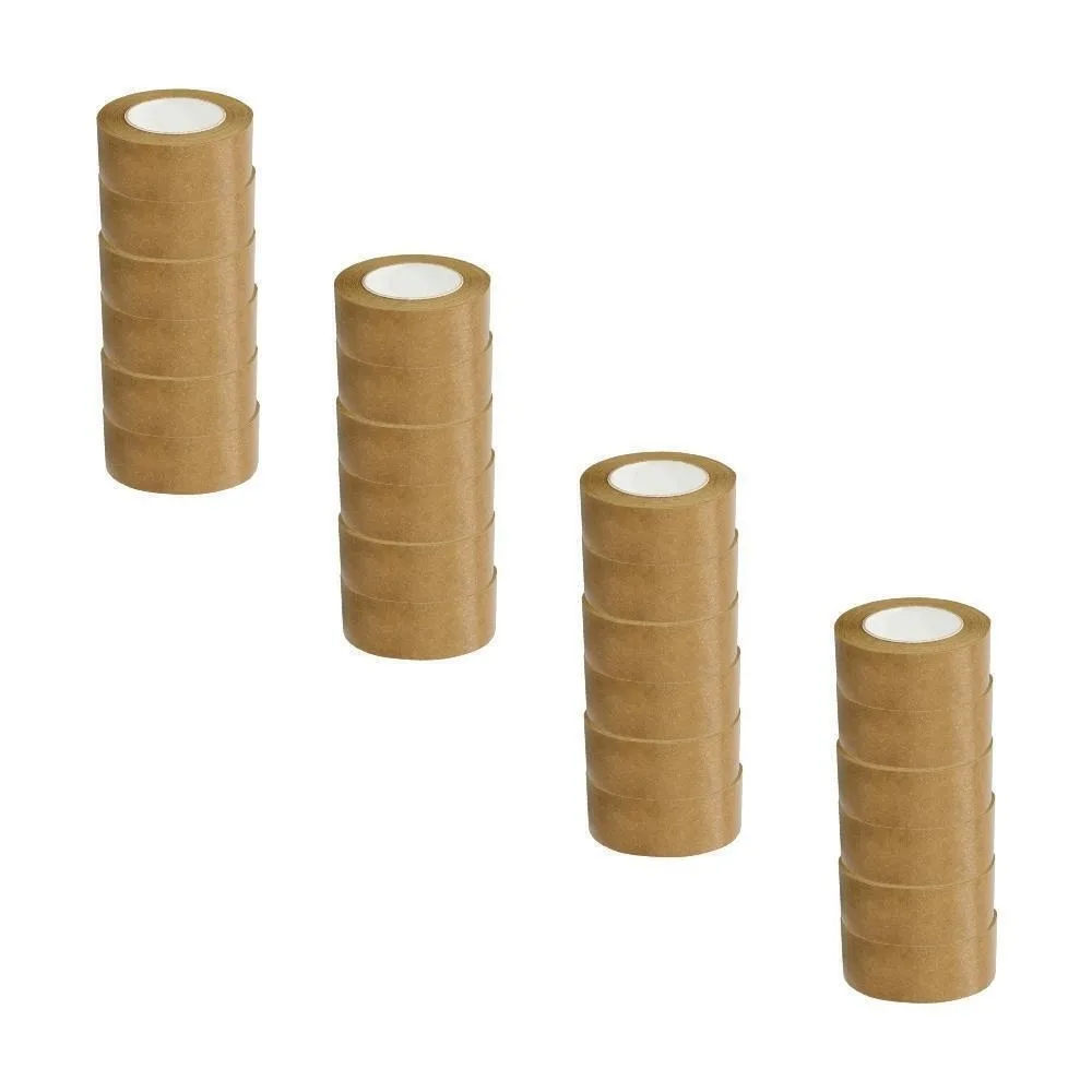 12 ม้วน - 2" x 60 หลา - เทปกระดาษคราฟท์สีน้ําตาลหลังแบนอุตสาหกรรม 5.9 มล