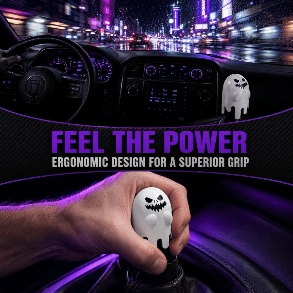 Twist-On Gear Knob Threaded Mount Textured Base Gear Shift Lever Handle Ergonomic Shape Universal Version Gear Lever Knob