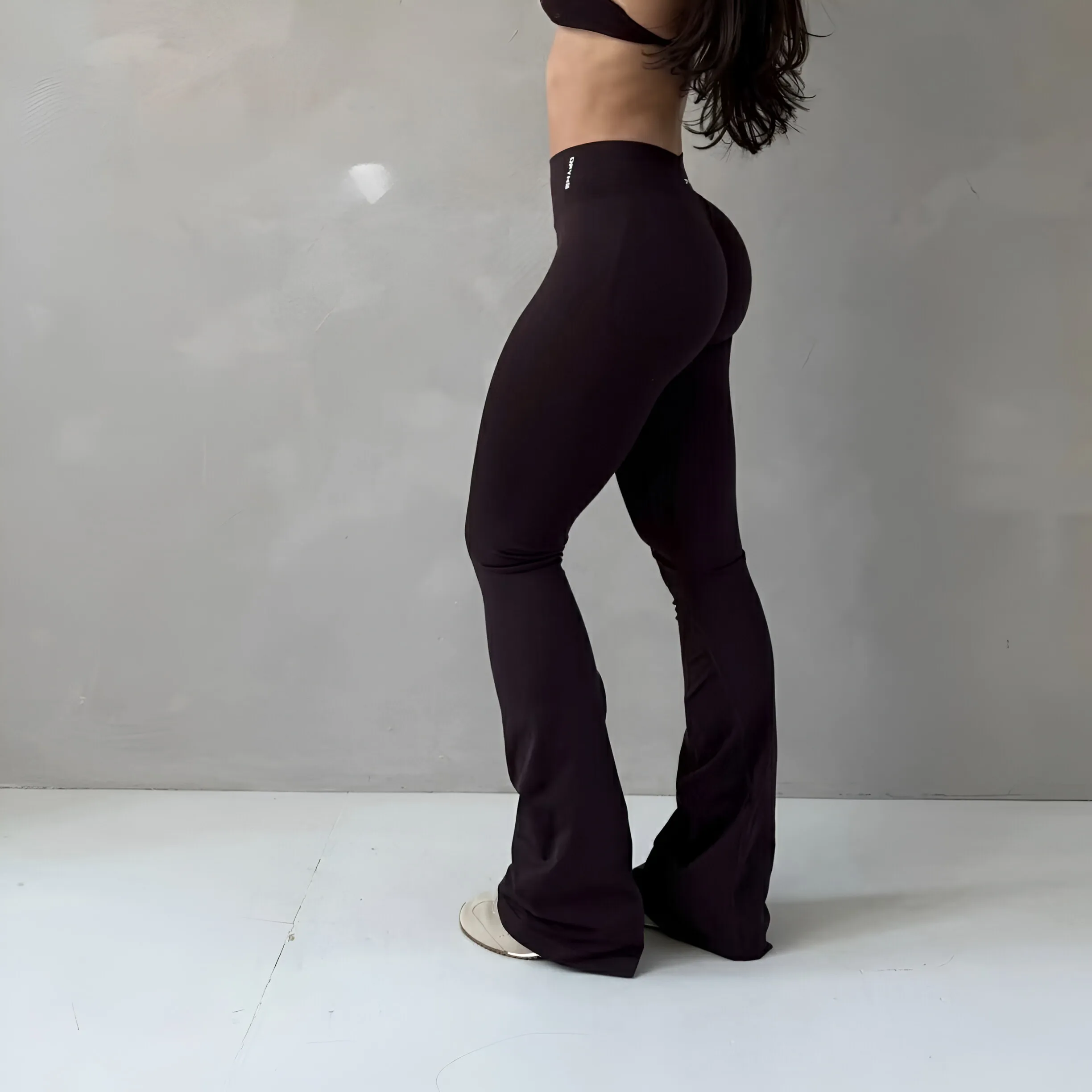 Dneyf 1D-3Y-2F Women High Waist Scrunch Butt Lifting Flared Yoga Pants, High‑Stretch Quick‑Dry Skinny Fitness Sports Long Pants