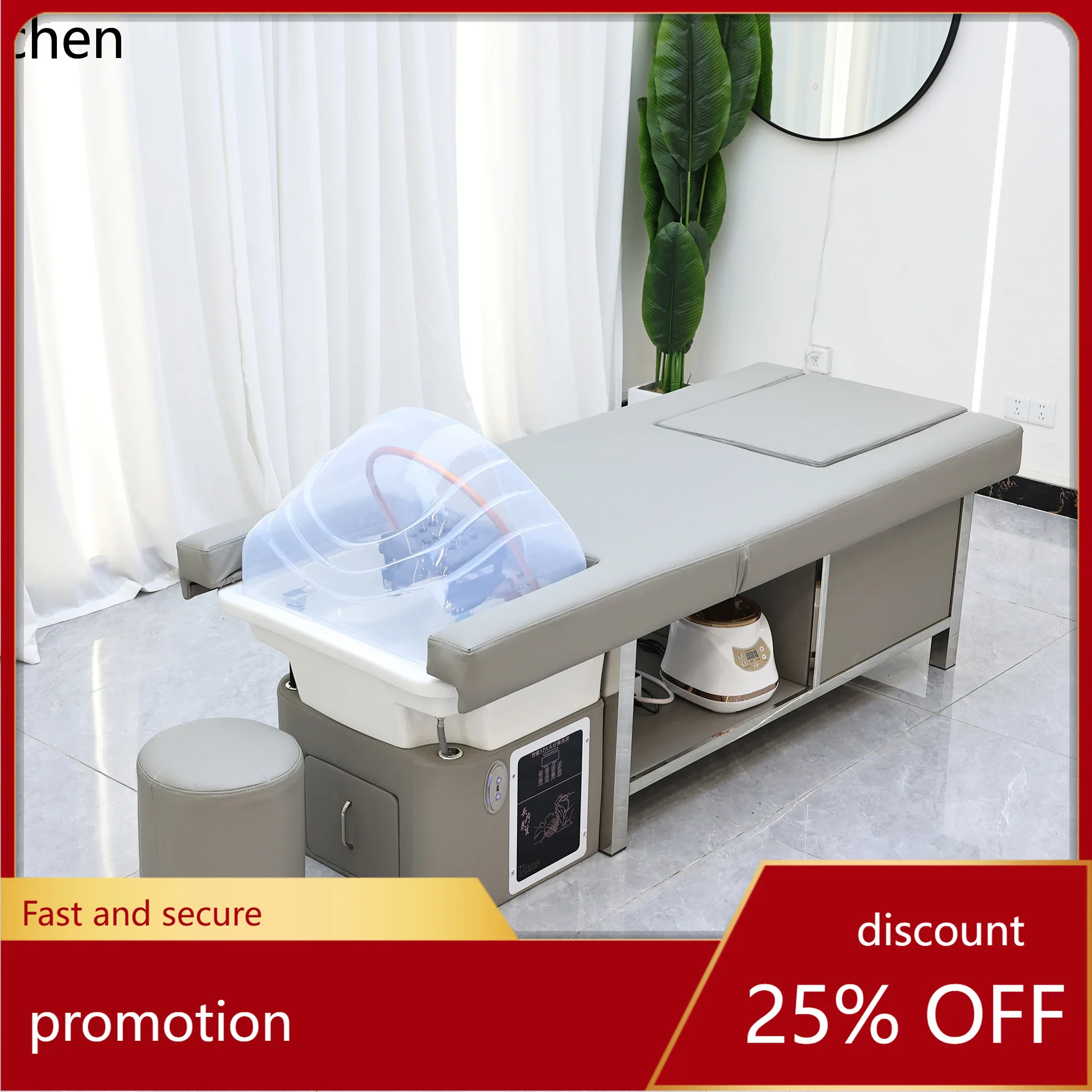 

CZ Adjustable High-End Shampoo Bed with Water Circulation Foot Bath Beauty Bed for Salon Use Therapy Foot Bath