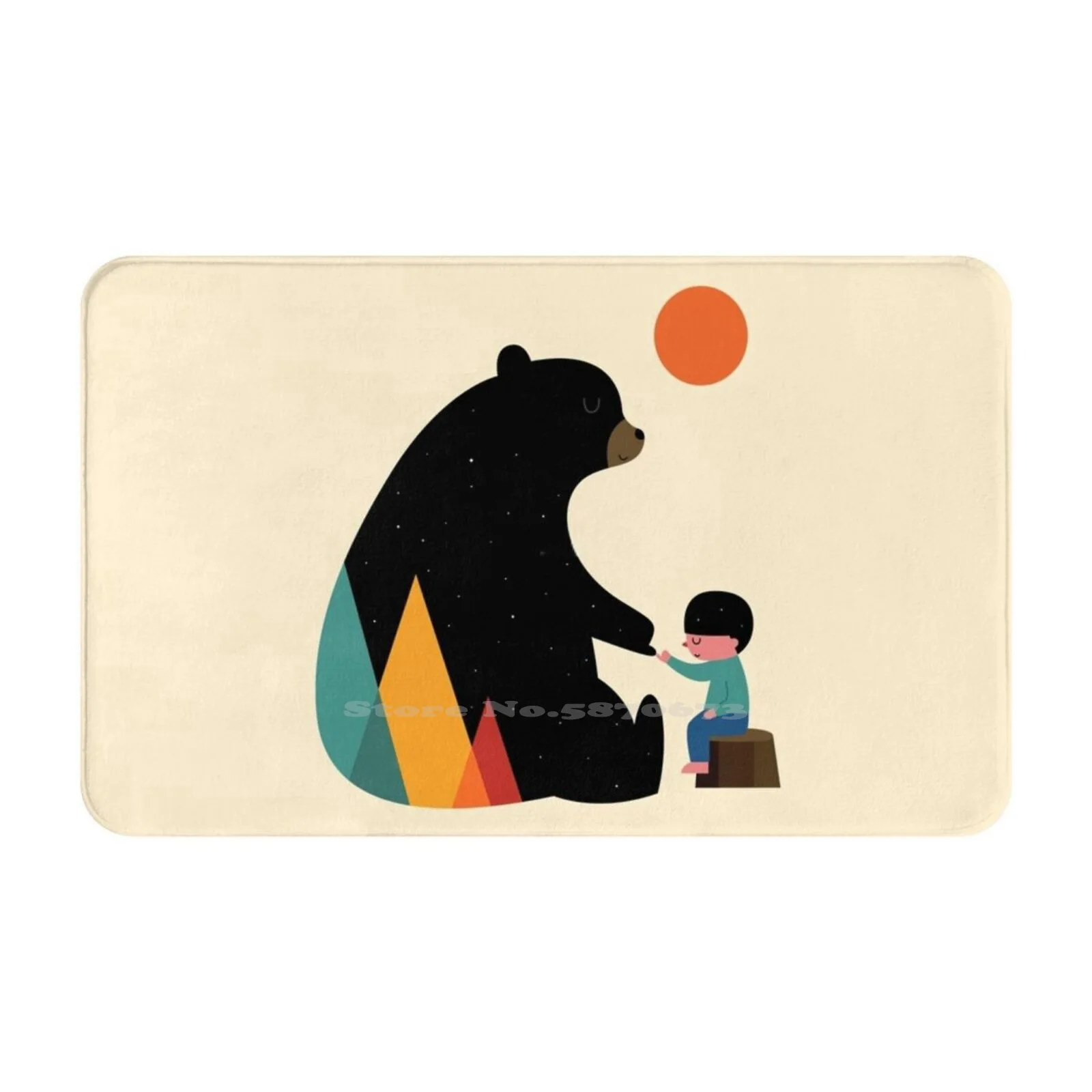 Promise Soft Cushion Car Home Carpet Door Mat Promise Universe Time Kids Graphic Design Andy Westface Boy Children Camping Hike