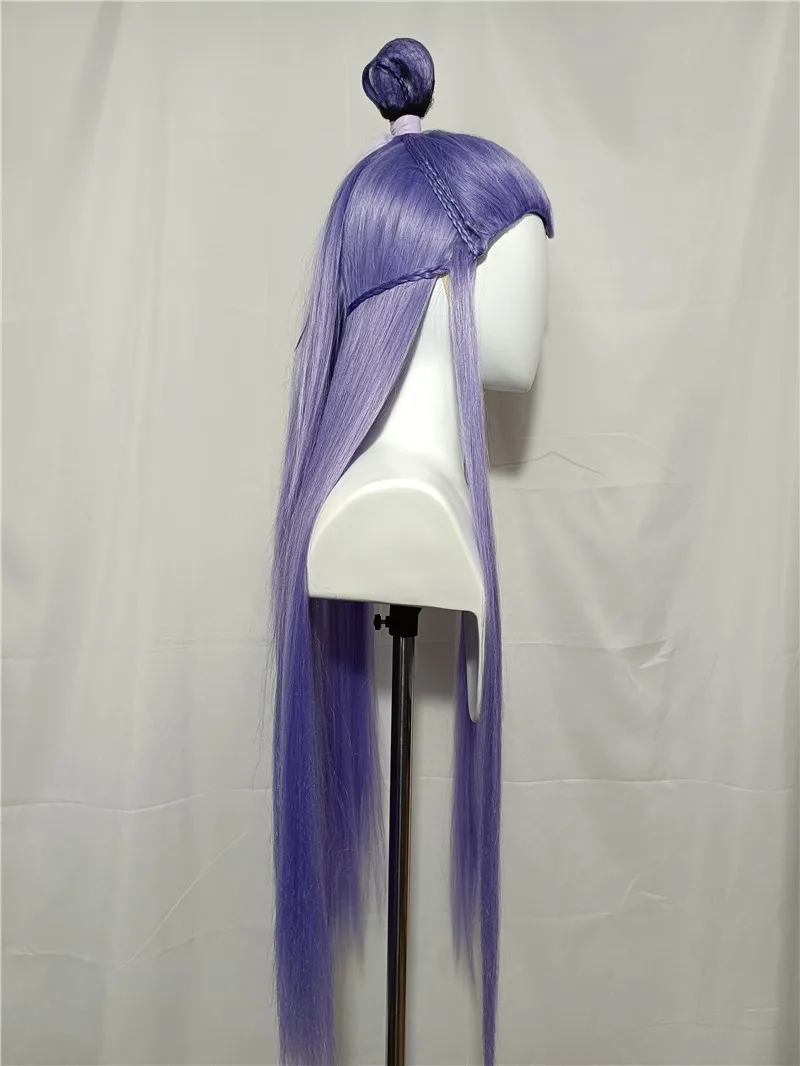Styled Nezha Aobing Cosplay Wig Purple Long Hair Hot Movie Ne Zha2 Cosplay Wigs Anime Ao Bing Wig For Comic Con Party