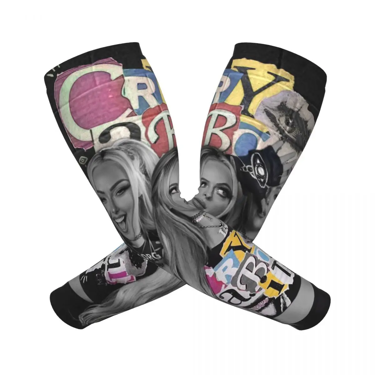 أكمام ذراع ليف مورغان للرجال والنساء للحماية من أشعة الشمس فوق البنفسجية وتغطية الوشم الرياضية والتبريد وركوب الدراجات