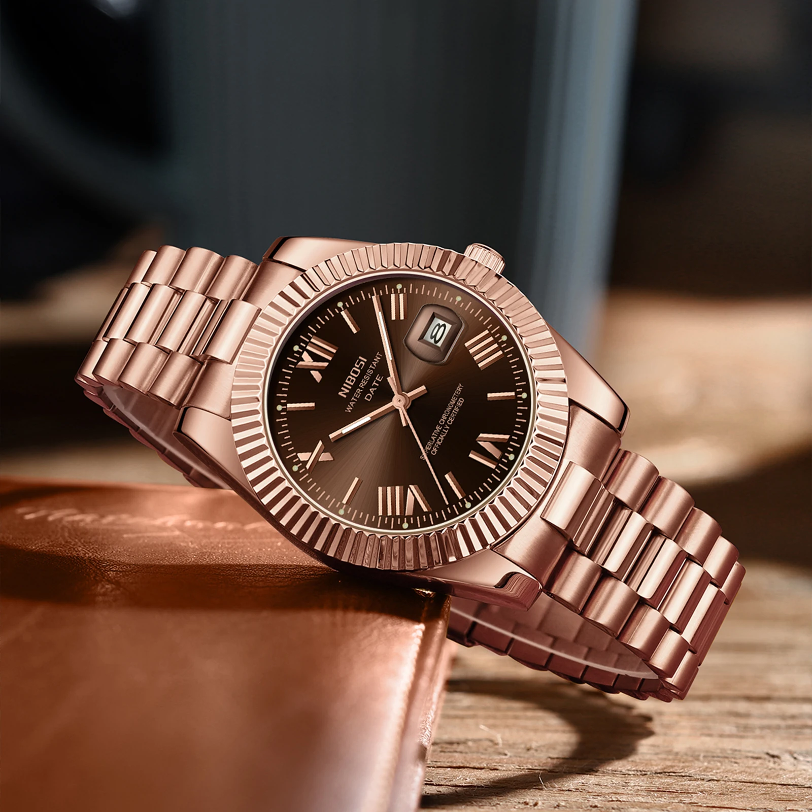 NIBOSI Fashion Men Watch Top Brand Luxury Wristwatch Auto Date Miyota Quartz Watch Men Waterproof Steel Male Clocks Reloj Hombre