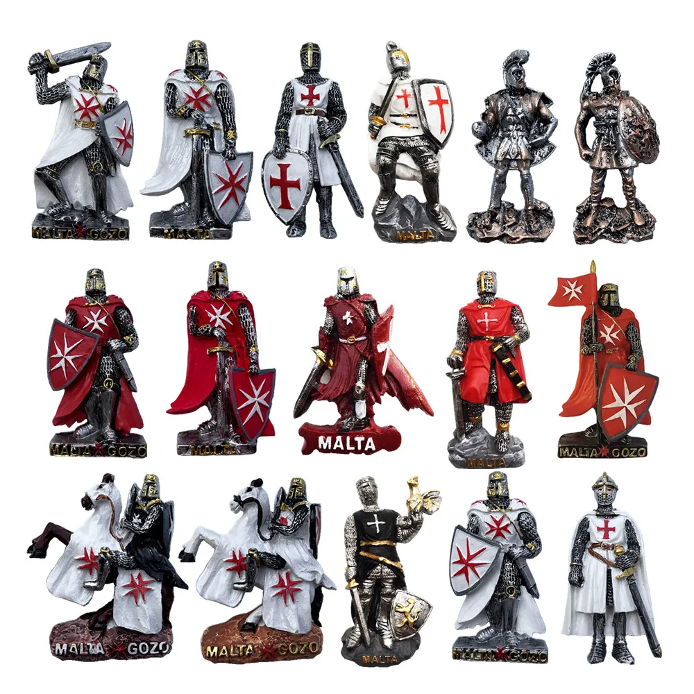 Europe Malta Soldier 3D Fridge Magnets Tourism Souvenir Refrigerator Magnets Sticker Collection Handicraft Decoration Articles