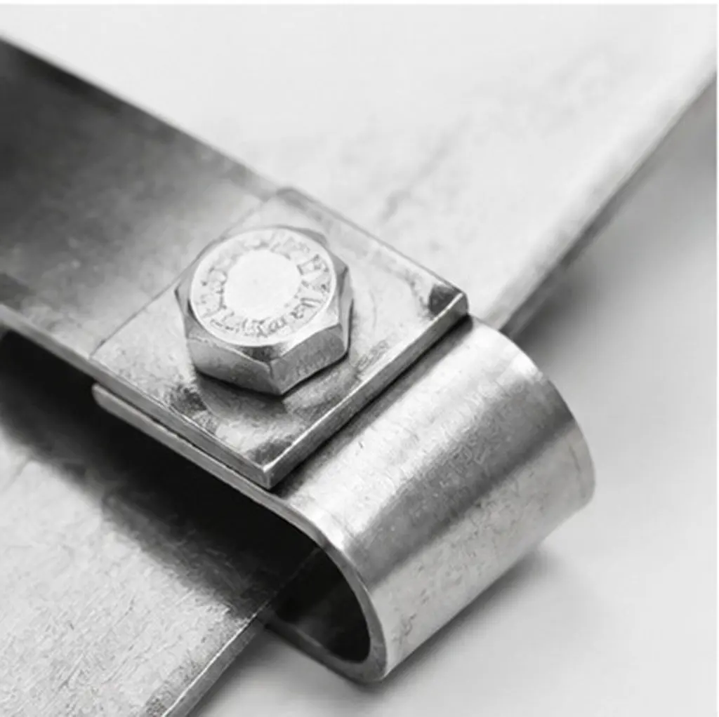 2pcs Metal Grounding Clamps for Roof Lightning Rods – Electrical Bonding Connectors with Secure Earth Connection