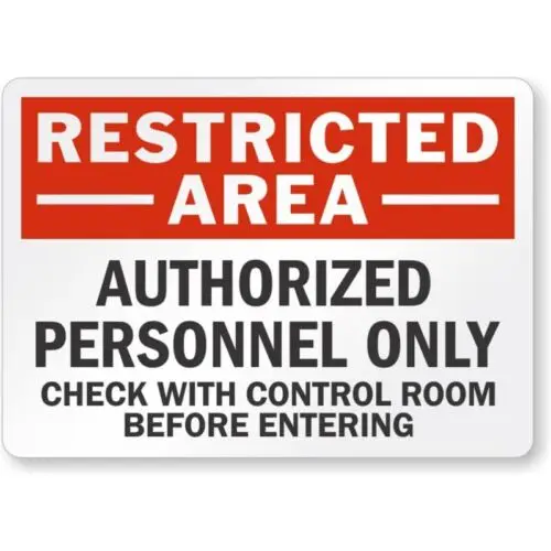 Authorized Personnel Only Aluminum Weatherproof Sign p939