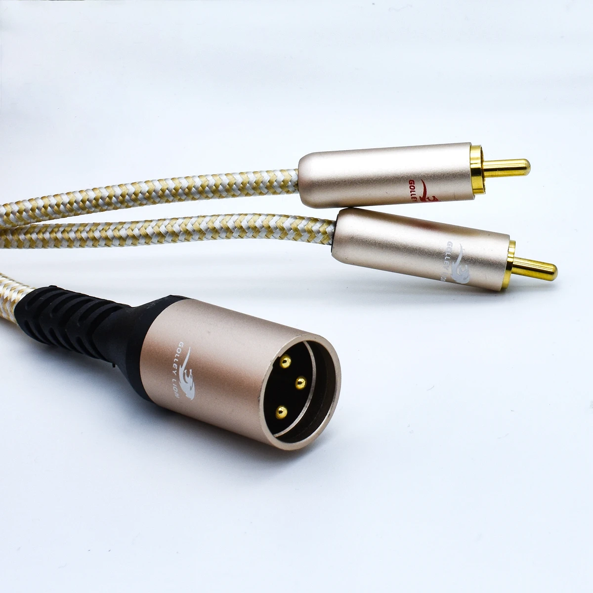 Regular XLR to Dual RCA Audio Cable for Sound Card  Effector Speaker AMP Mixer  Shielding Gold Plating SPC Cable 1M 2M 3M 5M 10M