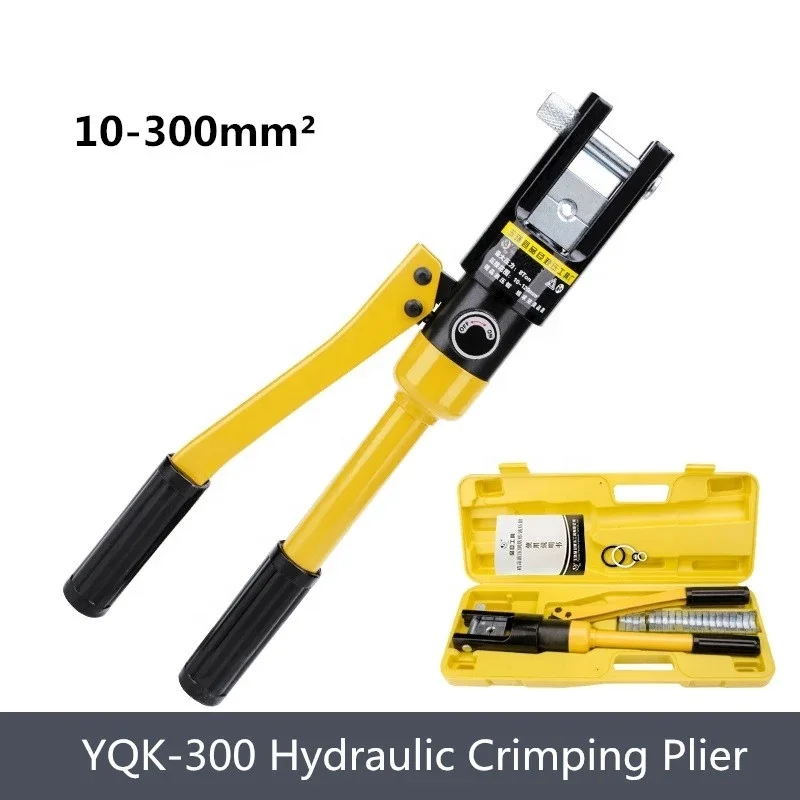 YQK-300 Industrial Grade Steel Terminal Crimper Hydraulic Crimping Tool Plier Punch Range 16-300MM2 Pressure 12 Ton OEM
