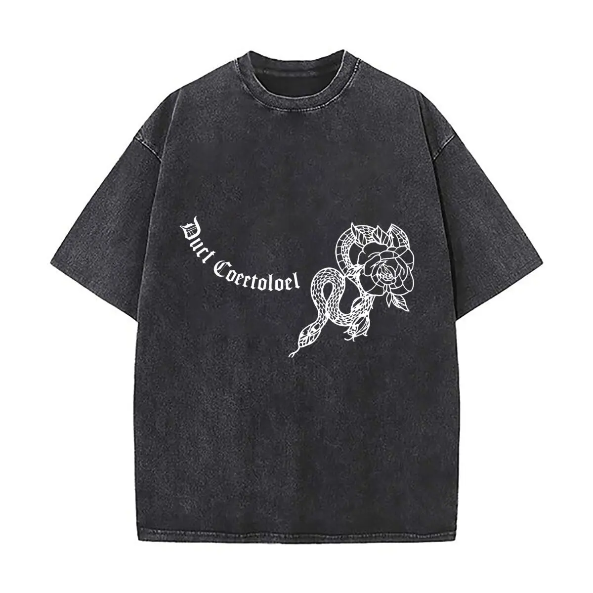 My Cathedral Snake Flower Gothic Art Vintage Distressed Loose Streetwear Tops