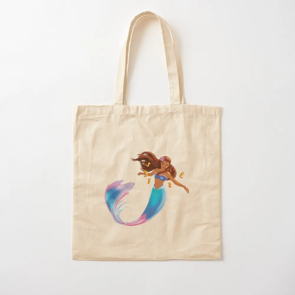 caribbean mermaid with her seahorse friends Tote Bag