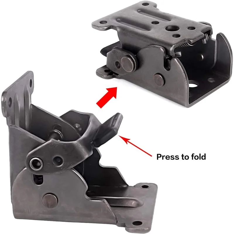 Exquisite-2Pack Folding Brackets Lock Extension Support Bracket With Screws For Table Bed Leg Feet