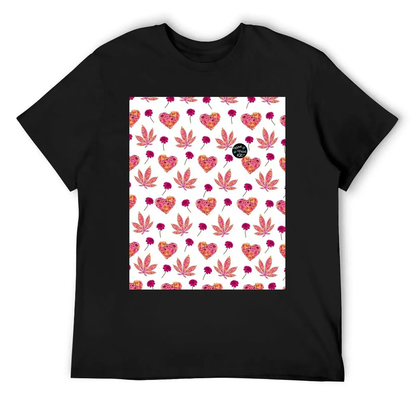 i Heart Pot Leaf Print T-Shirt hippie clothes kawaii clothes new edition tee shirts for men