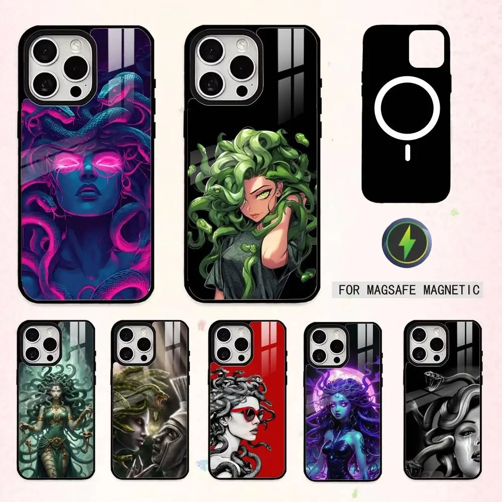 

DOPE M-Medusa G-Greek Mythology Phone Case For iPhone17,16,15,14,13,12,11 Plus,Pro Max Magnetic For Magsafe Wireless Charging