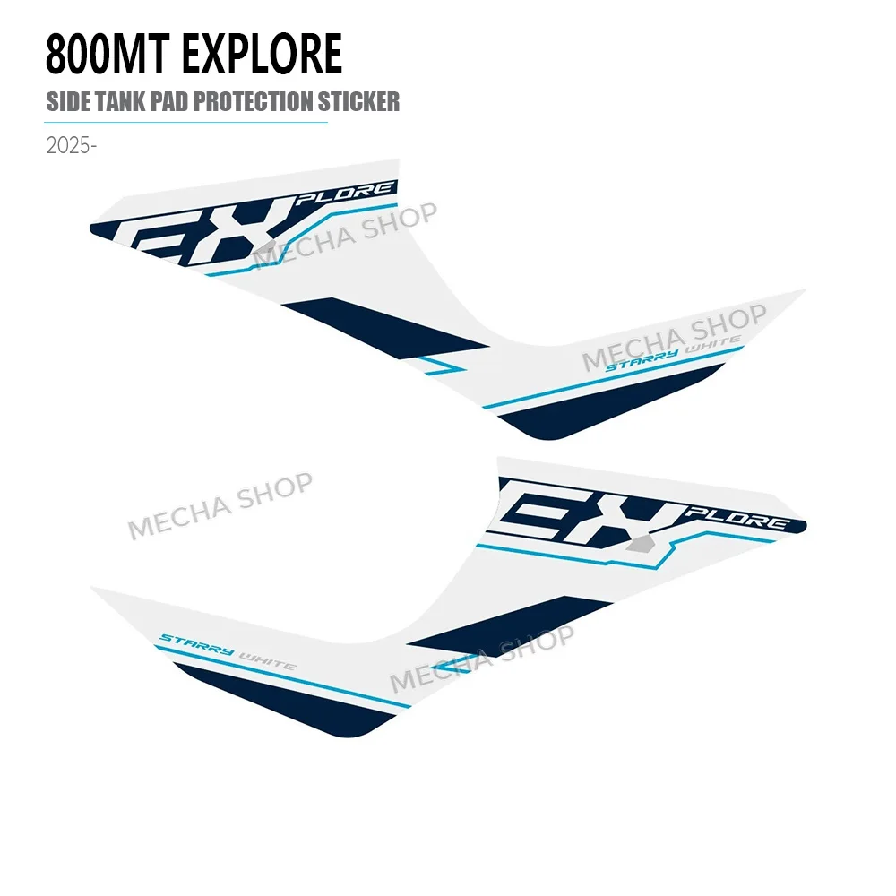 800MT Explore 2025 Accessories Tank Pad Decal Kit for CFMoto 800 MT Explore Gem Black 2023