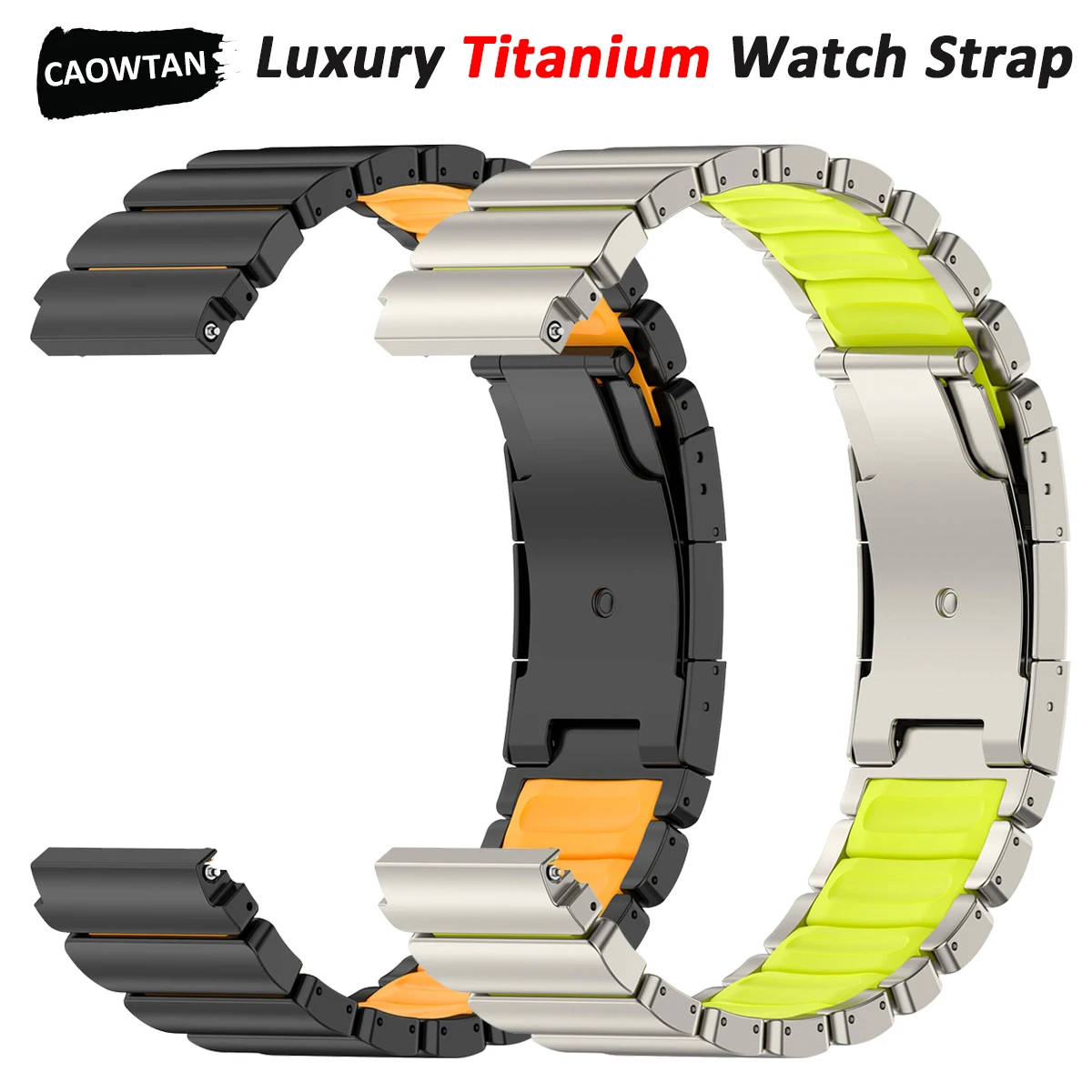 

Титановый ремешок 22 мм для Samsung Galaxy Watch Gear S3, металлический ремешок для Huawei Watch 5 GT6 Pro GT5 GT4/3 4Pro, силиконовый браслет 46 мм