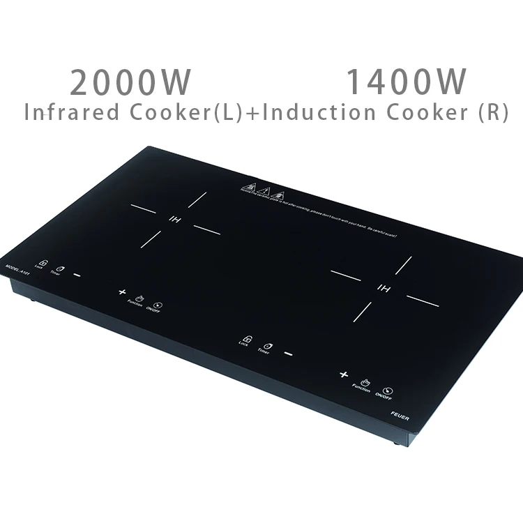 Kitchen Appliance Dual Burners Electric Infrared cooker and induction cooker