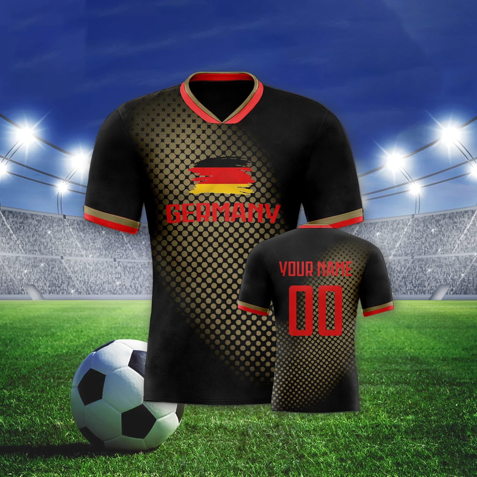 Custom Soccer Jersey Germany Training Jersey Personalized Name Number Breathable Football Shirts Men Women Youth Fans Gifts