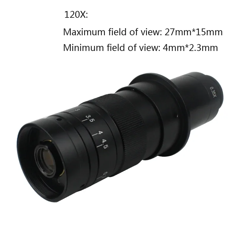 180X 120X 300X 200X 130X Zoom C-mount Microscope Lens 0.7X-4.5X Magnification 25mm For USB Industry Video Camera