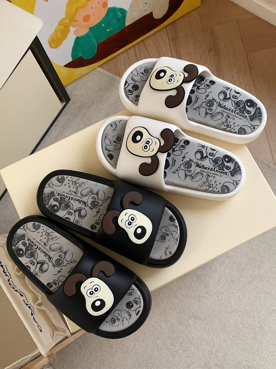 Authentic Dog Couple Summer Cool Slippers Fashion Anti Slip Versatile Cartoon Slippers For Men Women Slipper