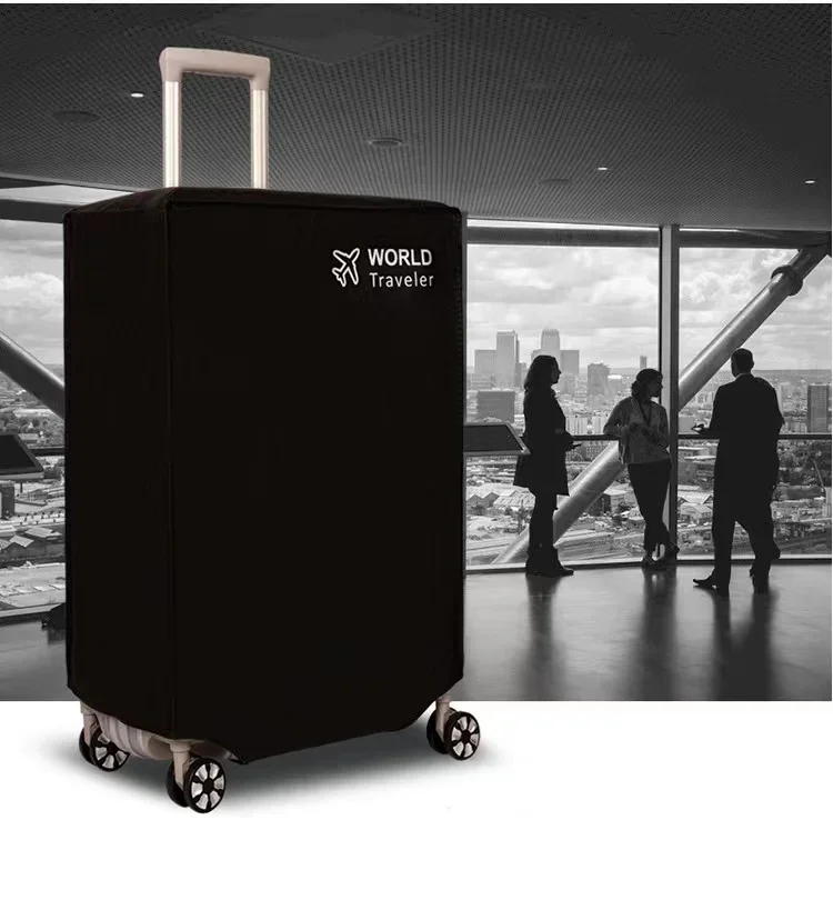 Black Durable Travel Case Cover Wear Resistant Non Woven Fabric Thickened Protective Cover