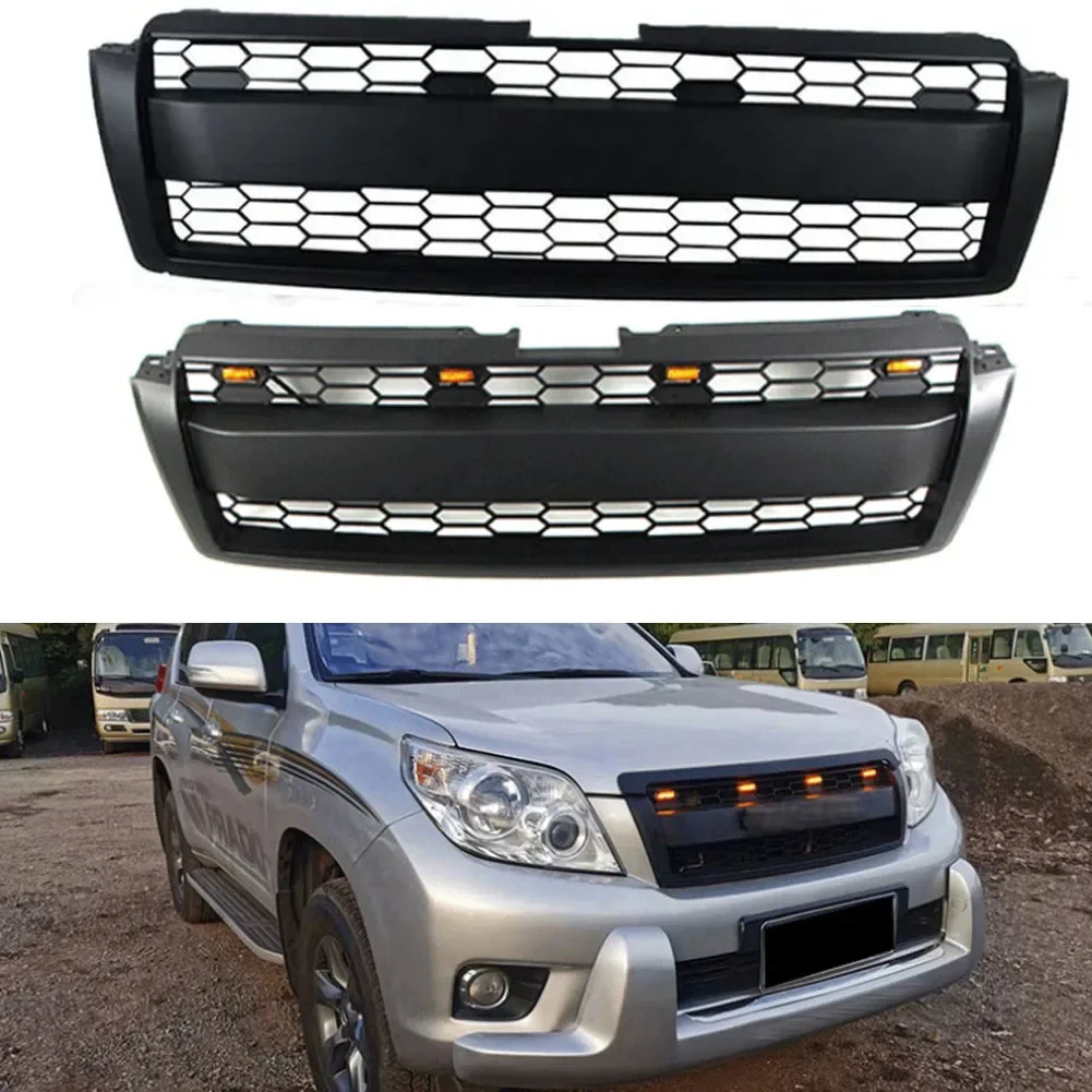 Racing Grille Front Upper Grill Black Grille With Led Letter 4x4 Off Road Auto For Land Crusier Prado Fj150 2010~2013