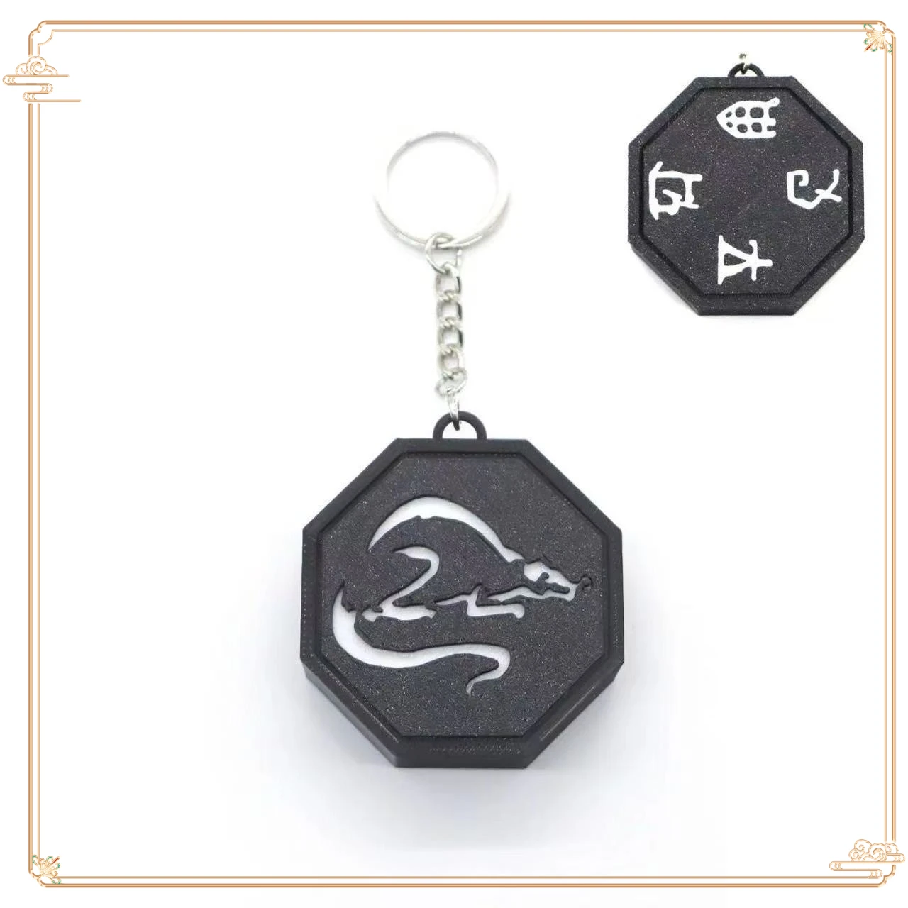 Portachiavi replica con talismano zodiacale di Jackie Chan Adventures 12 - Amuleto tigre stampato in 3D, regalo unico per collezionisti