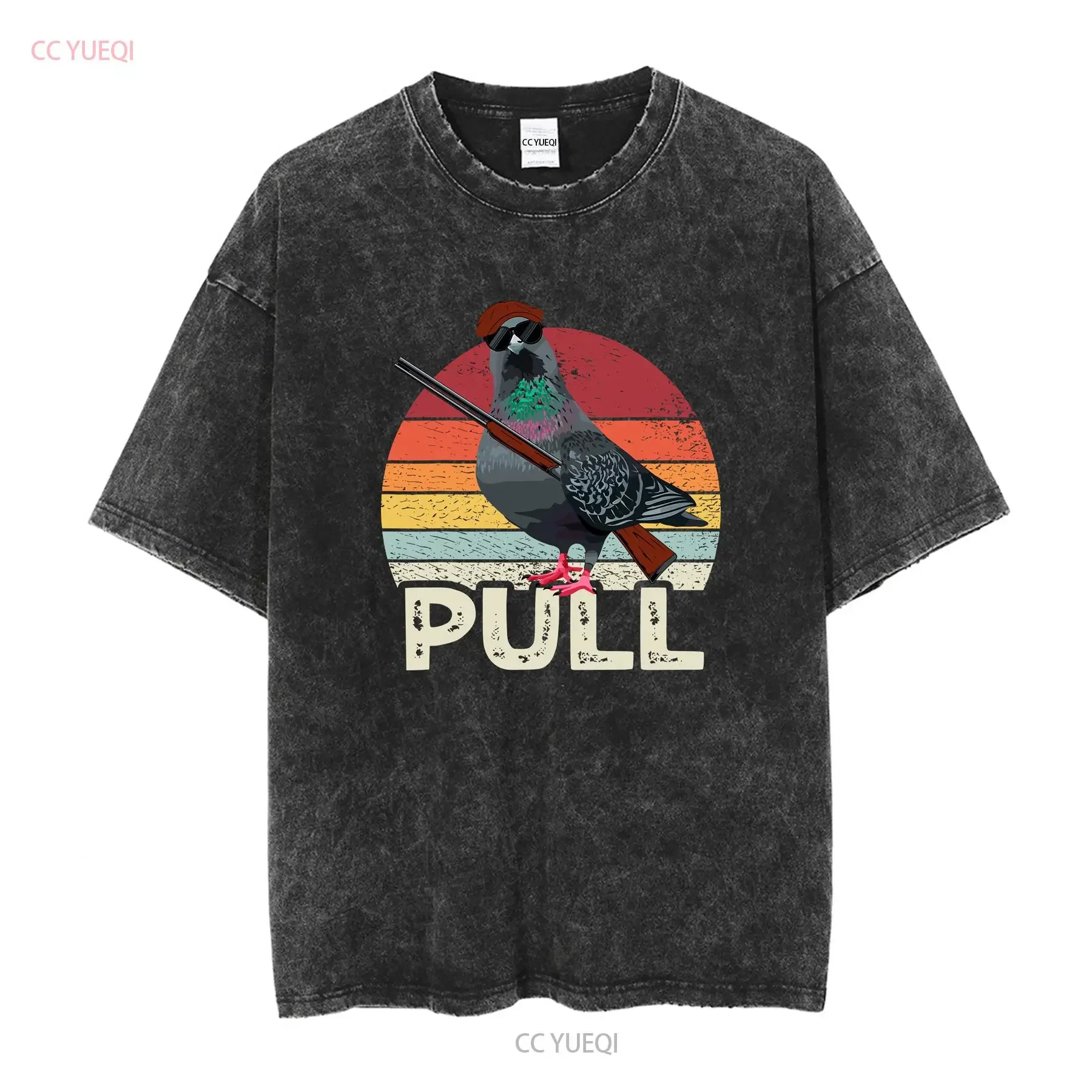 NEW LIMITED Pull Clay Pigeon Target Trap Shooting Skeet T Shirt long sleeves vintage Washed Stretched Comfortable Versatile