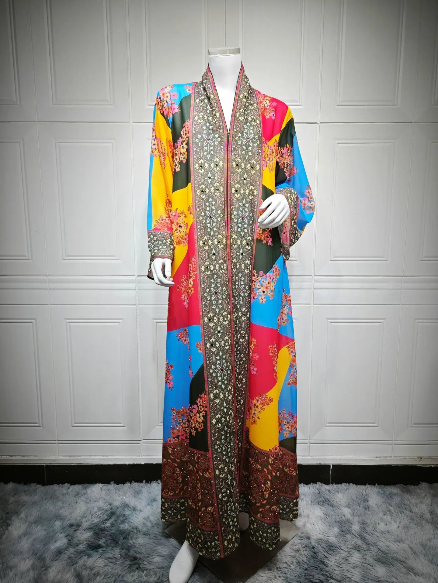 

Новое европейское и американское модное платье с принтом и стразами, роскошное, для Рамадана, Ближнего Востока, Саудовской Аравии, 2026 год