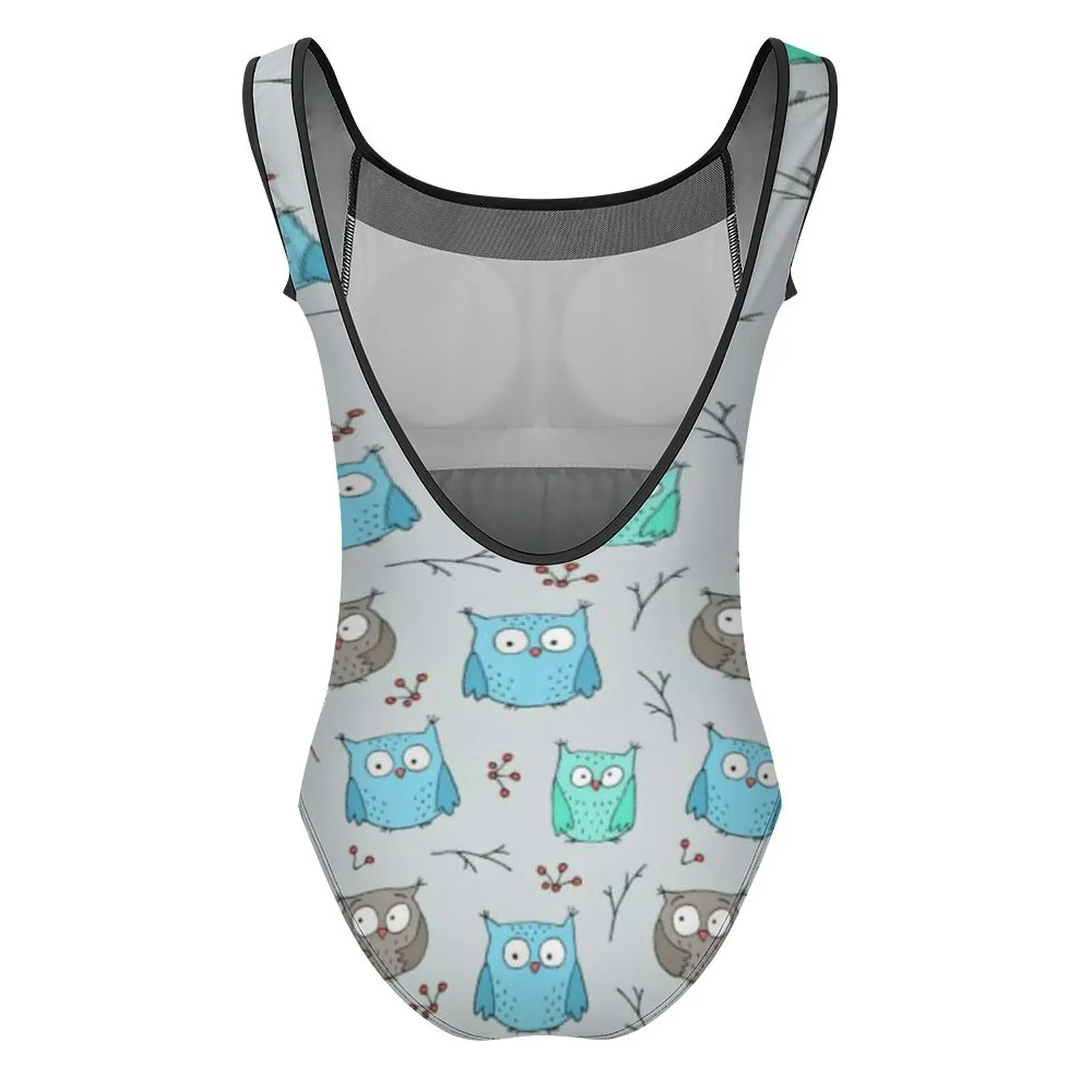 Big-Eyed Owls Swimsuit Funny Birds Print Push Up Swimwear One-Piece Holiday Rave Monokini Swimsuits Sexy Beachwear Plus Size image 4