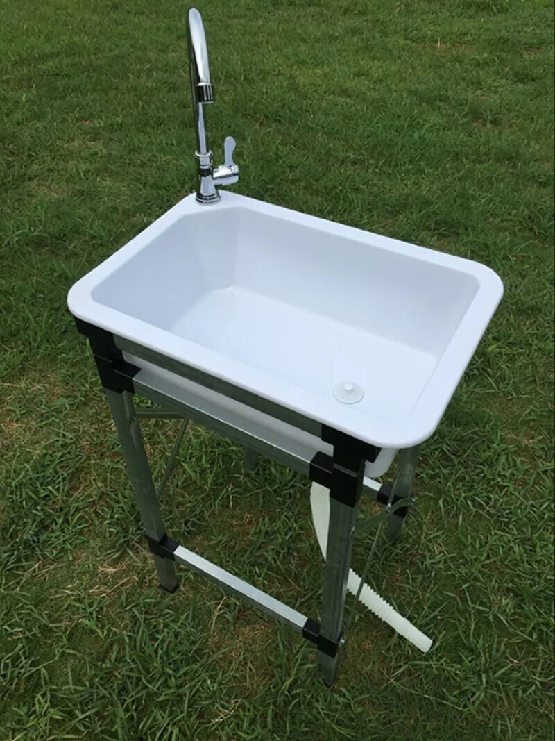 removable floor standing hand wash basin Construction site temporary simple wash basin with Bracket