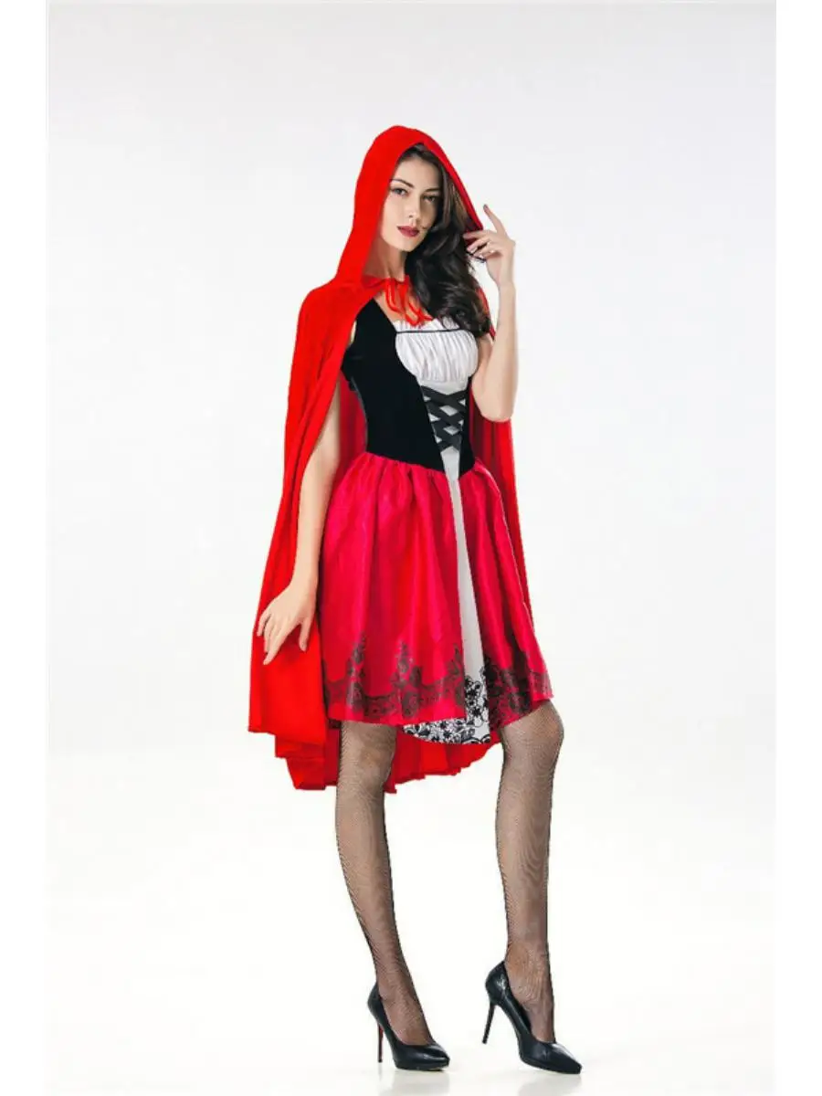 زي تنكري جديد للهالوين مستوحى من الأنمي والحكايات الخيالية، زي ليلى والذئب، ملابس تقليدية صينية للعروض المسرحية #3