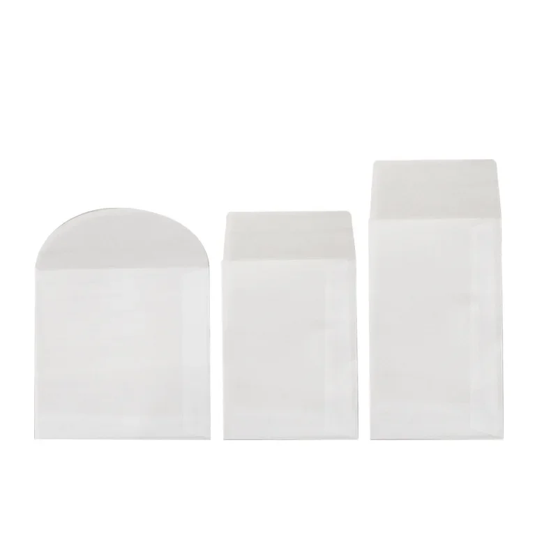 50pcs/lot Translucent Jewelry Storage Bag for Card Earring Necklace Bracelet Gift Packaging Bags, Mini Envelopes More Size