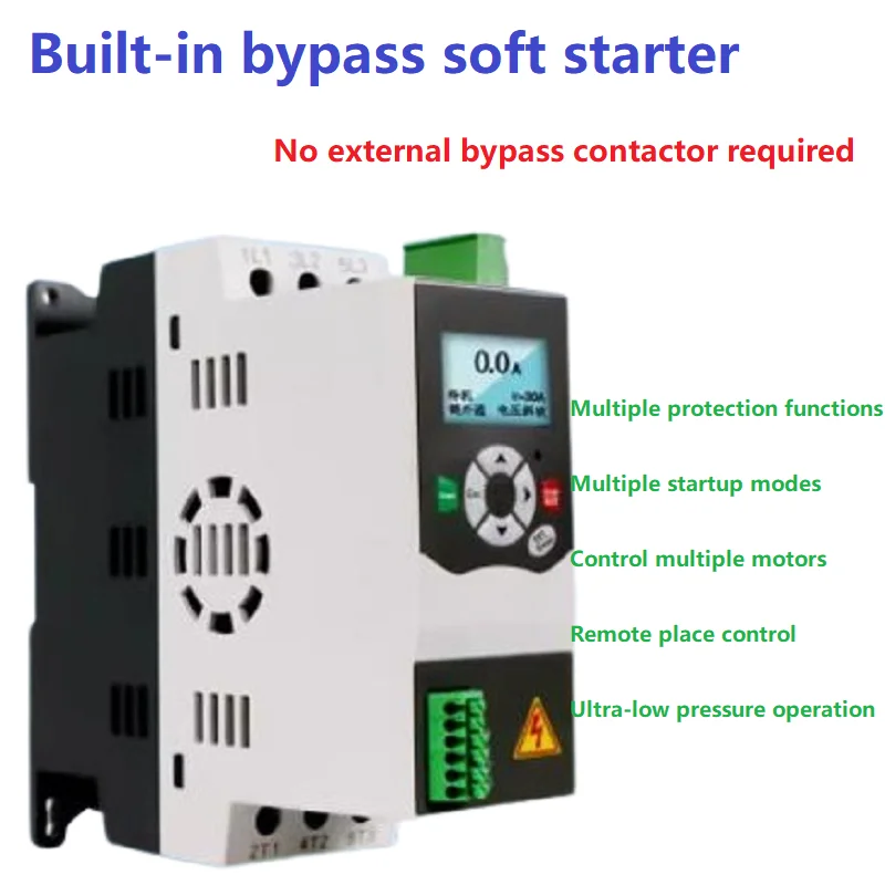 

380V Three phases motor soft starter built-in soft starter 11KW 15KW motor soft starting fan pump pressure reducer conveyor 50Hz